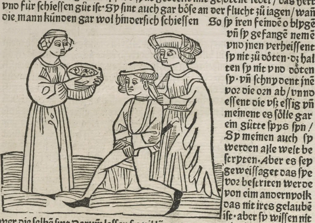 An illustration from Itinerarium, 1484, leaf 127