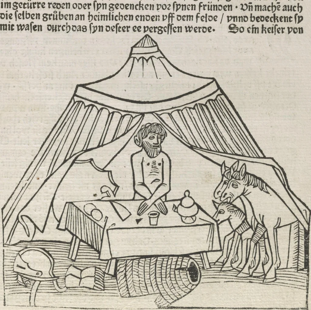 An illustration from Itinerarium, 1484, leaf 128