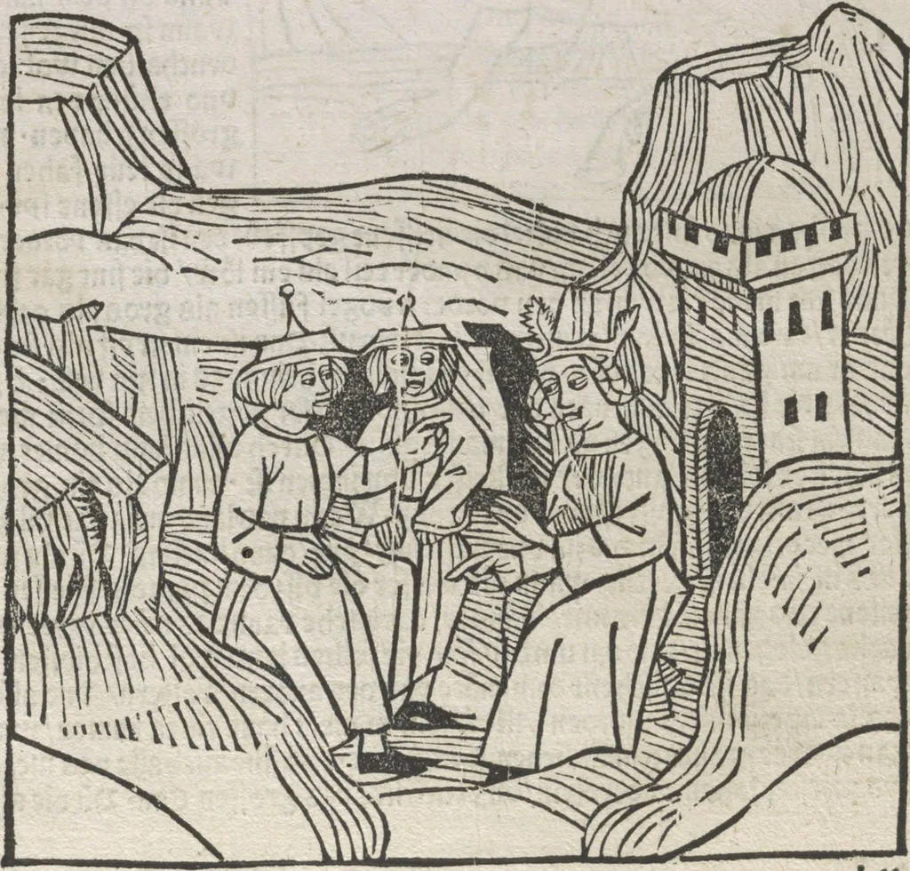 An illustration from Itinerarium, 1484, leaf 136