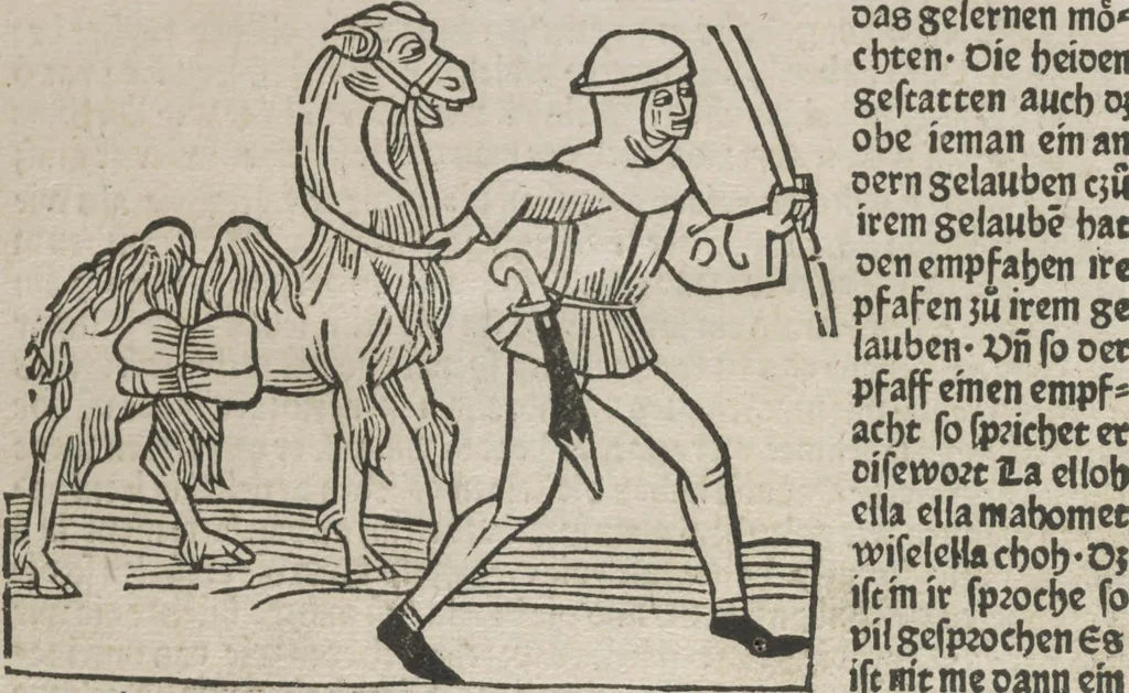 An illustration from Itinerarium, 1484, leaf 165