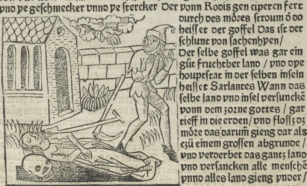 An illustration from Itinerarium, 1484, leaf 20