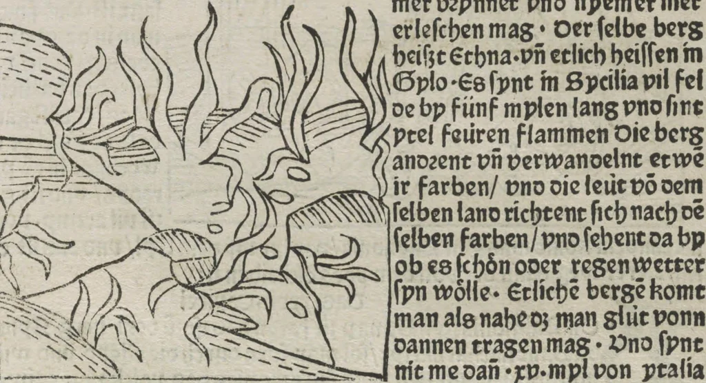An illustration from Itinerarium, 1484, leaf 36