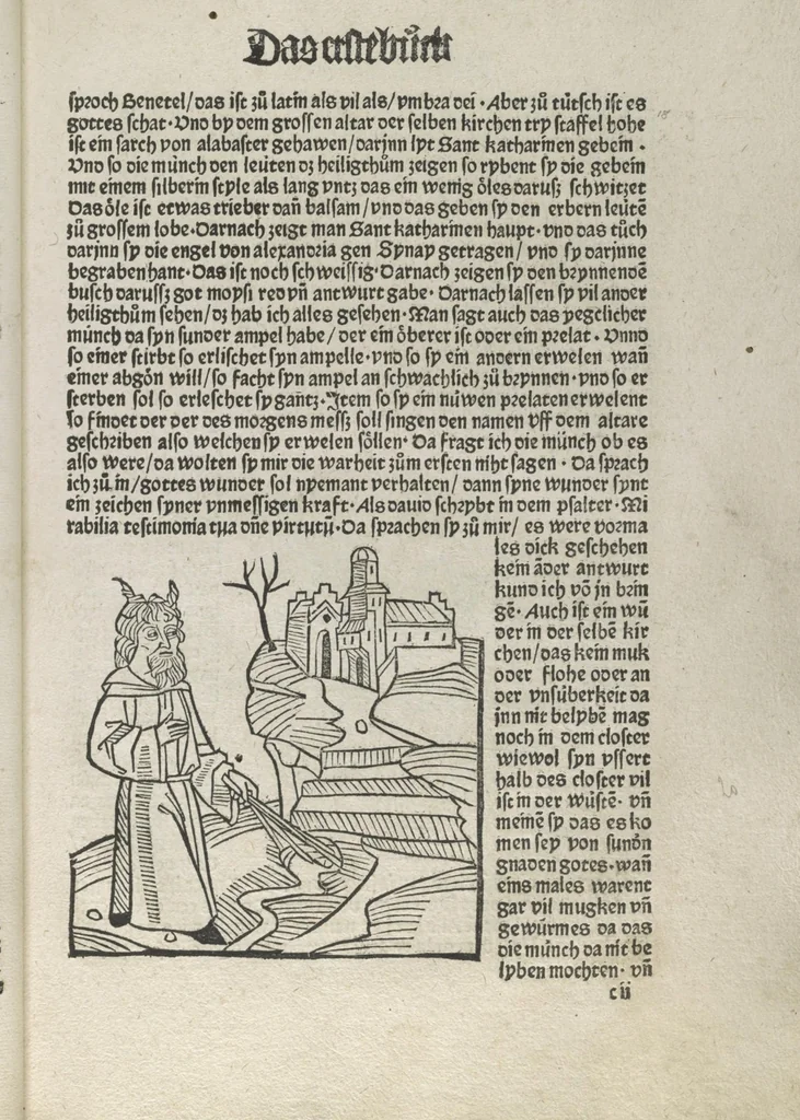 An illustration from Itinerarium, 1484, leaf 40