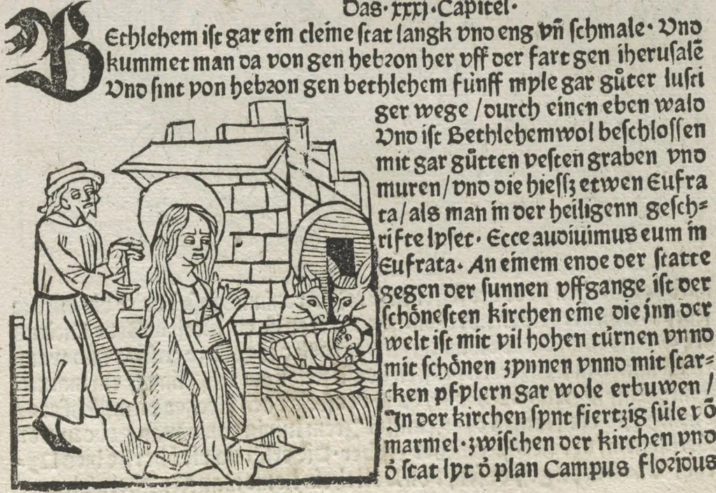 An illustration from Itinerarium, 1484, leaf 44