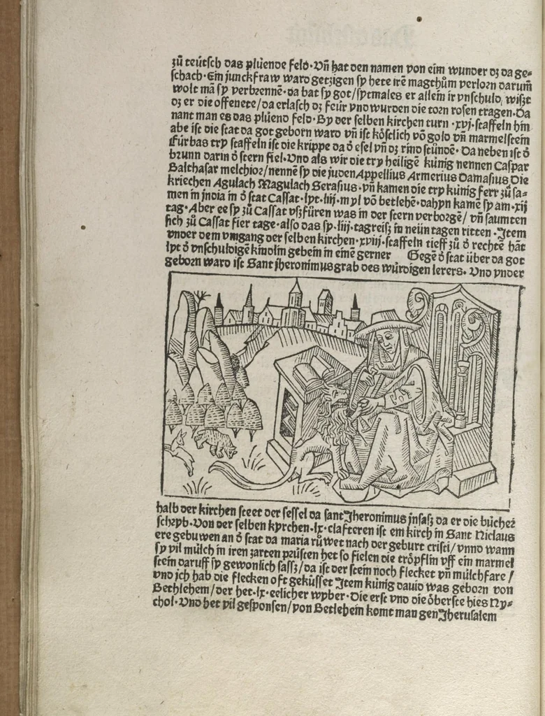 An illustration from Itinerarium, 1484, leaf 45