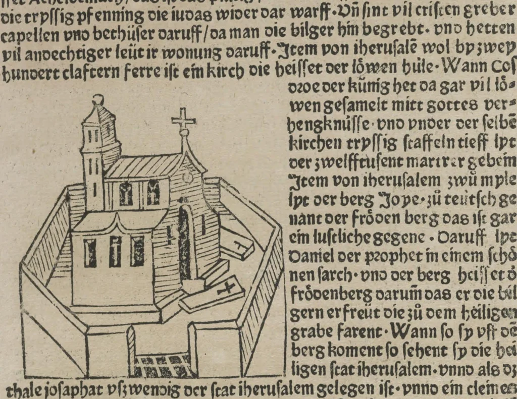 An illustration from Itinerarium, 1484, leaf 57