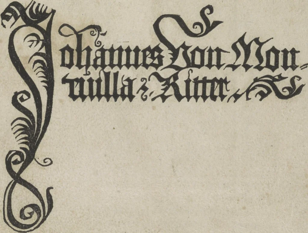 An illustration from Itinerarium, 1484, leaf 6