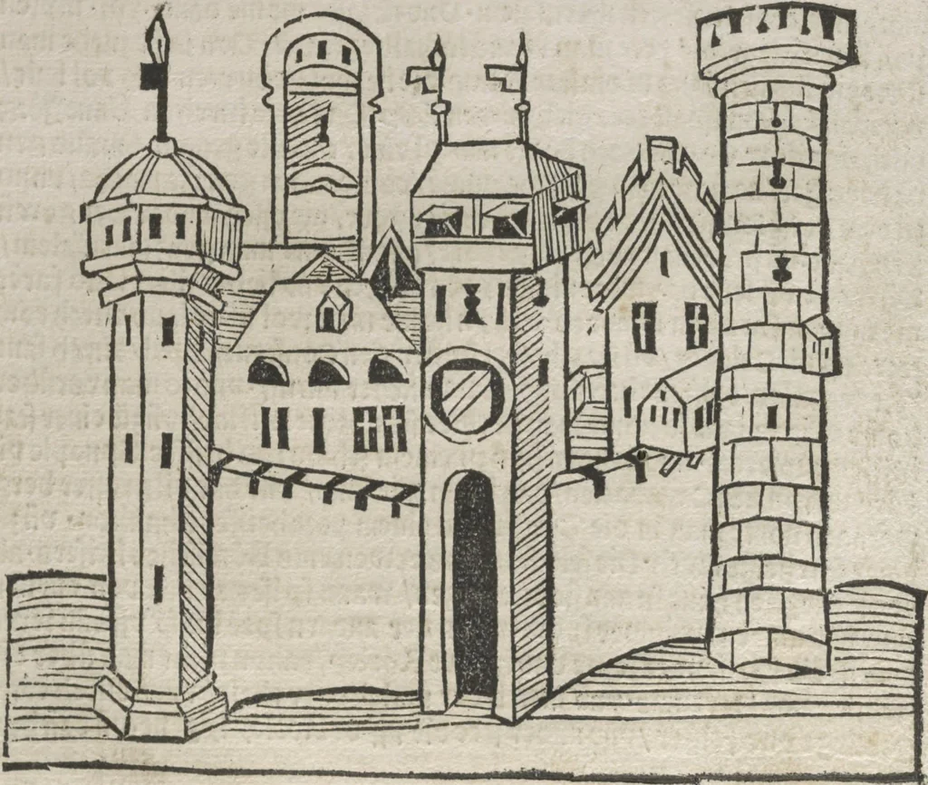 An illustration from Itinerarium, 1484, leaf 71