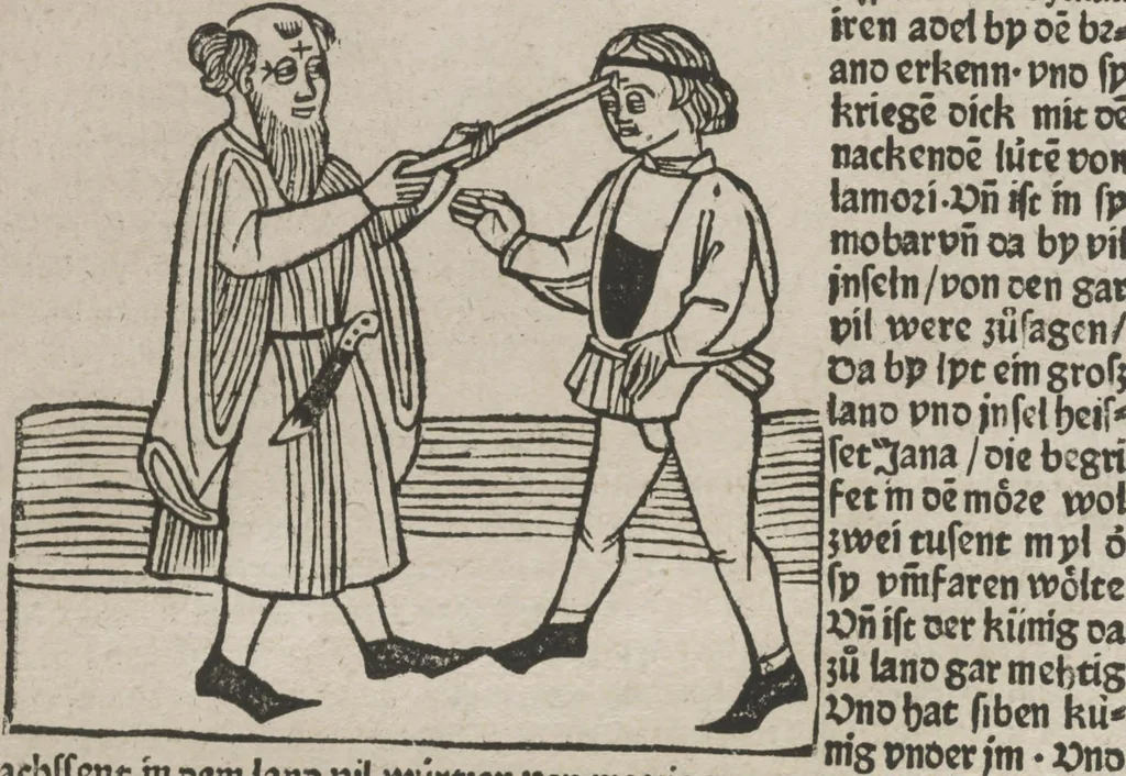 An illustration from Itinerarium, 1484, leaf 93