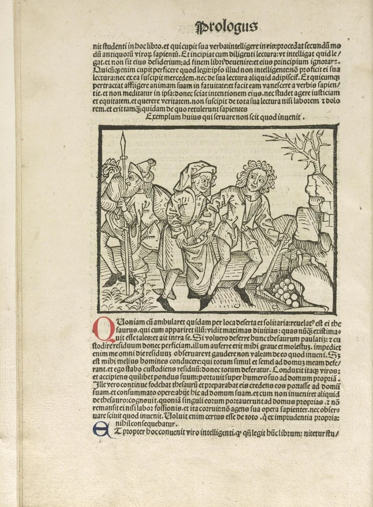 An illustration from Directorium humanae vite, alias Parabole antiquoru[m] sapientu[m], 1488, leaf 11