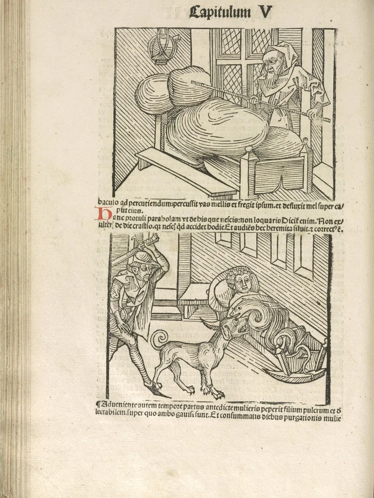 An illustration from Directorium humanae vite, alias Parabole antiquoru[m] sapientu[m], 1488, leaf 123