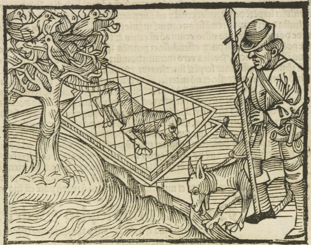 An illustration from Directorium humanae vite, alias Parabole antiquoru[m] sapientu[m], 1488, leaf 125