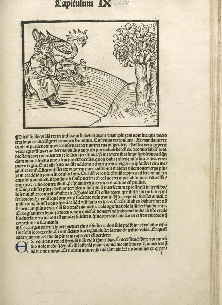 An illustration from Directorium humanae vite, alias Parabole antiquoru[m] sapientu[m], 1488, leaf 128