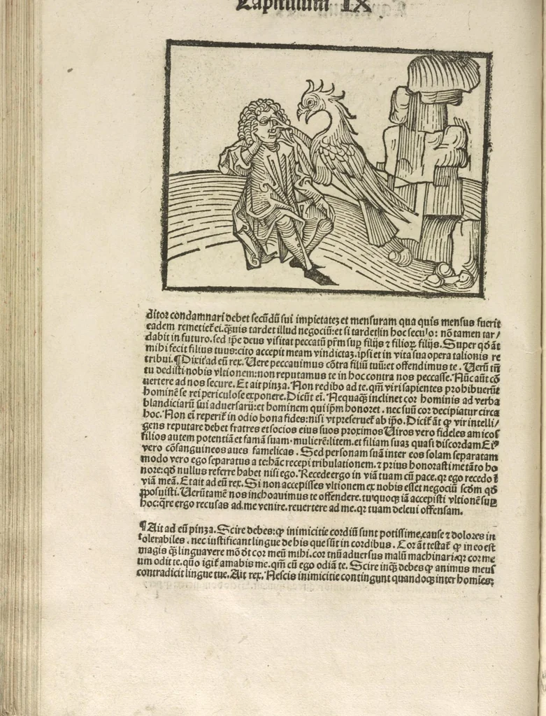 An illustration from Directorium humanae vite, alias Parabole antiquoru[m] sapientu[m], 1488, leaf 129