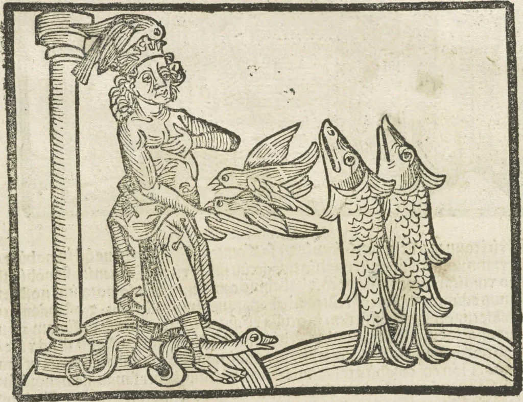 An illustration from Directorium humanae vite, alias Parabole antiquoru[m] sapientu[m], 1488, leaf 132