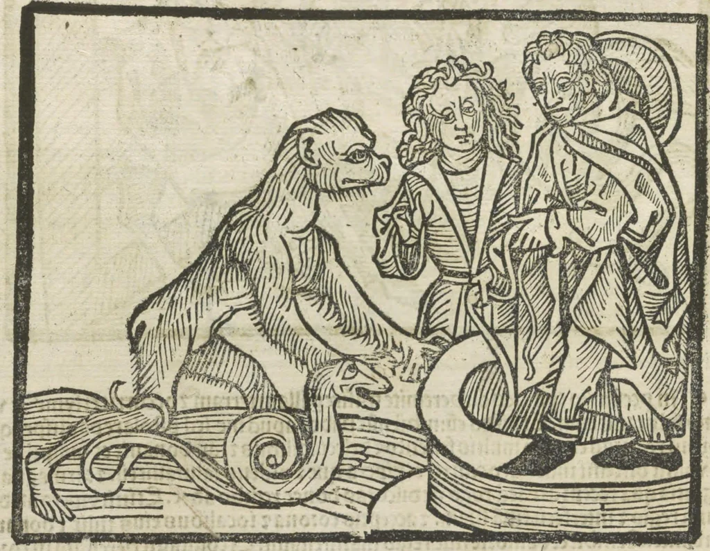 An illustration from Directorium humanae vite, alias Parabole antiquoru[m] sapientu[m], 1488, leaf 156