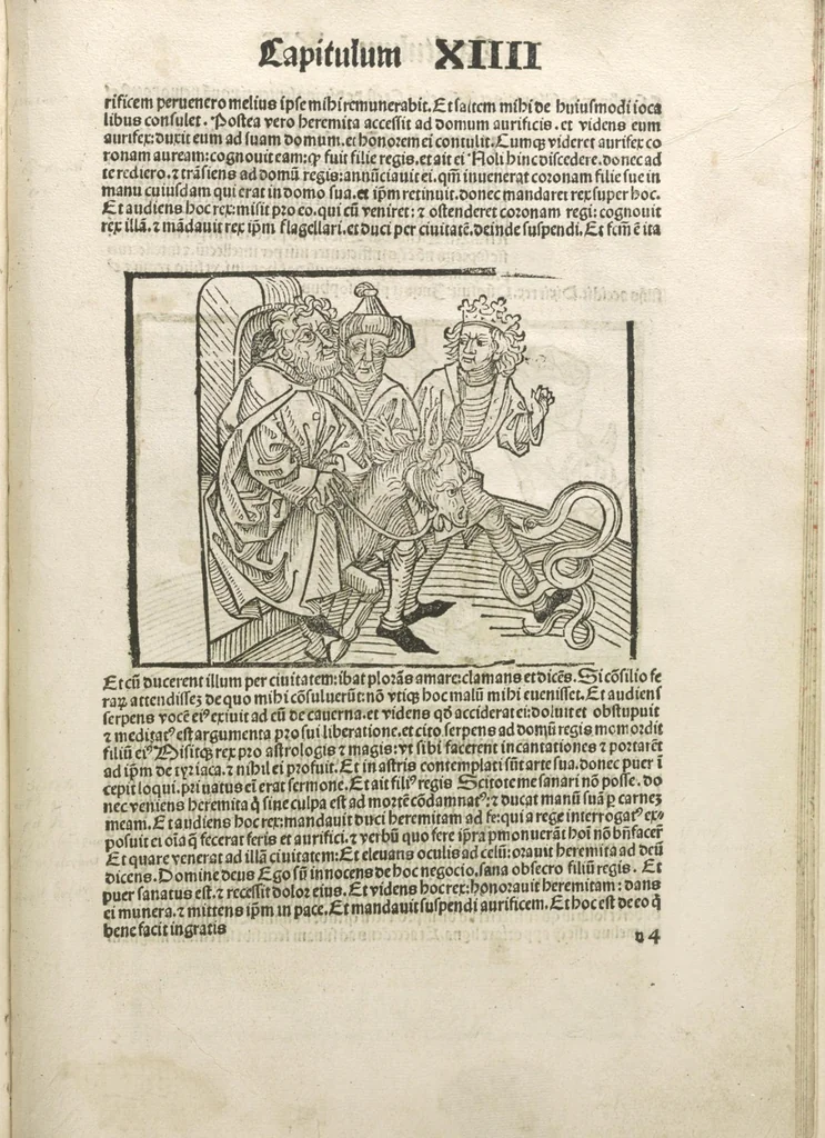 An illustration from Directorium humanae vite, alias Parabole antiquoru[m] sapientu[m], 1488, leaf 158
