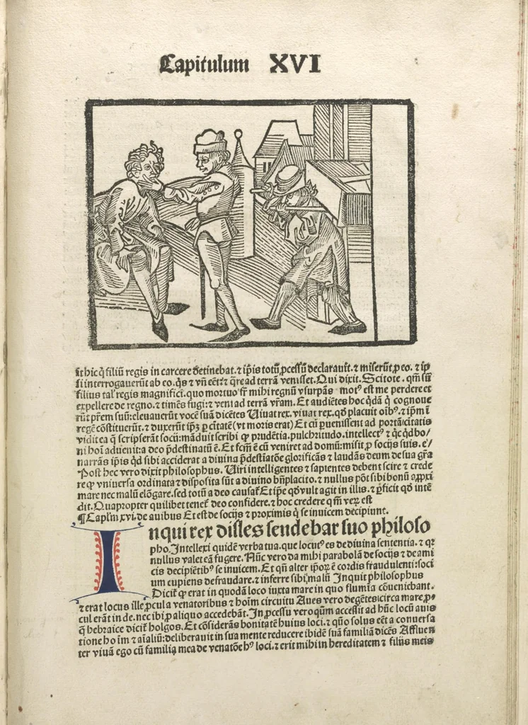 An illustration from Directorium humanae vite, alias Parabole antiquoru[m] sapientu[m], 1488, leaf 162