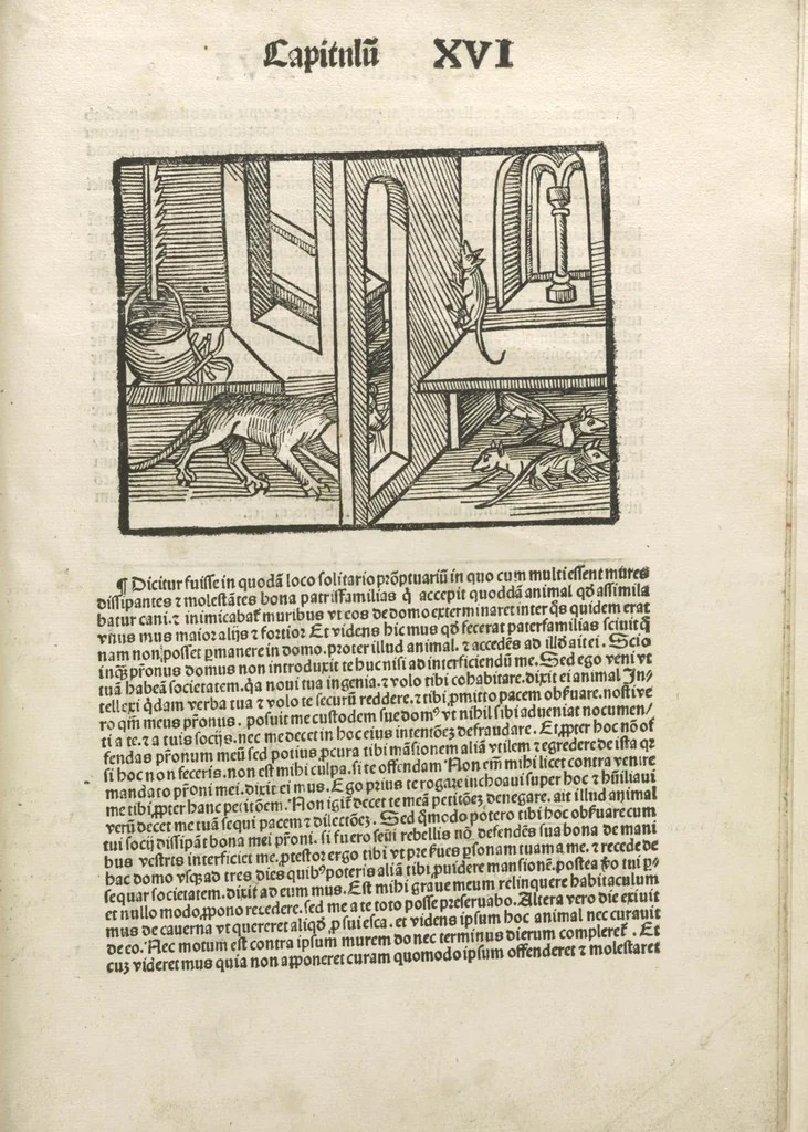 An illustration from Directorium humanae vite, alias Parabole antiquoru[m] sapientu[m], 1488, leaf 168