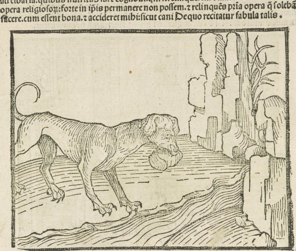 An illustration from Directorium humanae vite, alias Parabole antiquoru[m] sapientu[m], 1488, leaf 23