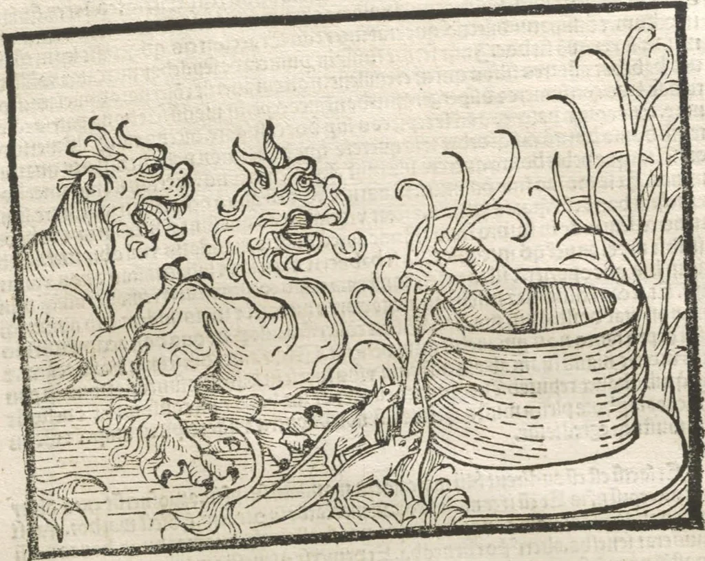 An illustration from Directorium humanae vite, alias Parabole antiquoru[m] sapientu[m], 1488, leaf 26