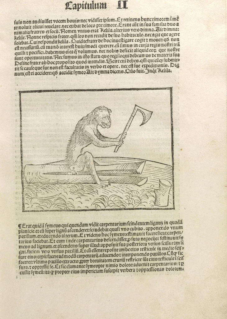 An illustration from Directorium humanae vite, alias Parabole antiquoru[m] sapientu[m], 1488, leaf 28