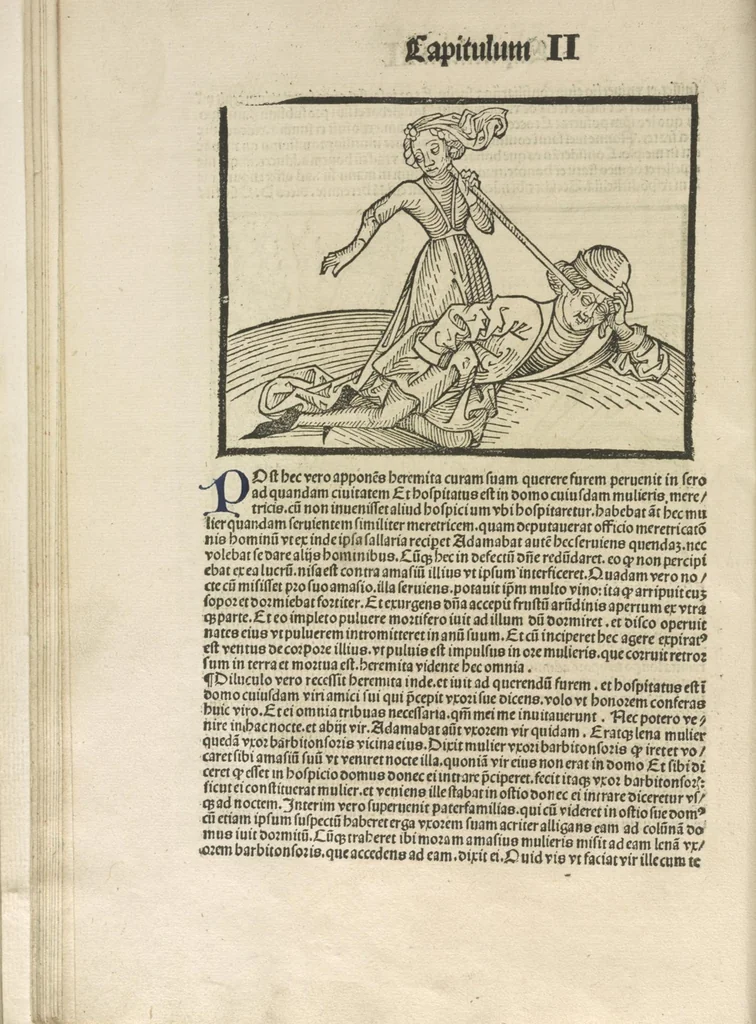 An illustration from Directorium humanae vite, alias Parabole antiquoru[m] sapientu[m], 1488, leaf 35