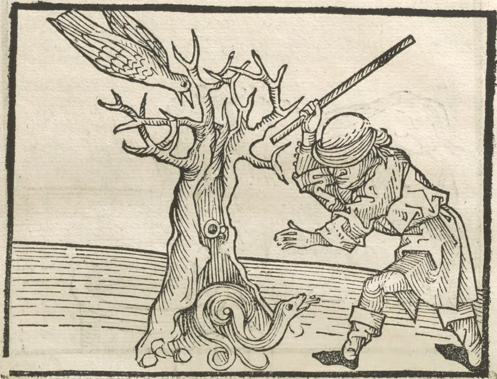 An illustration from Directorium humanae vite, alias Parabole antiquoru[m] sapientu[m], 1488, leaf 40