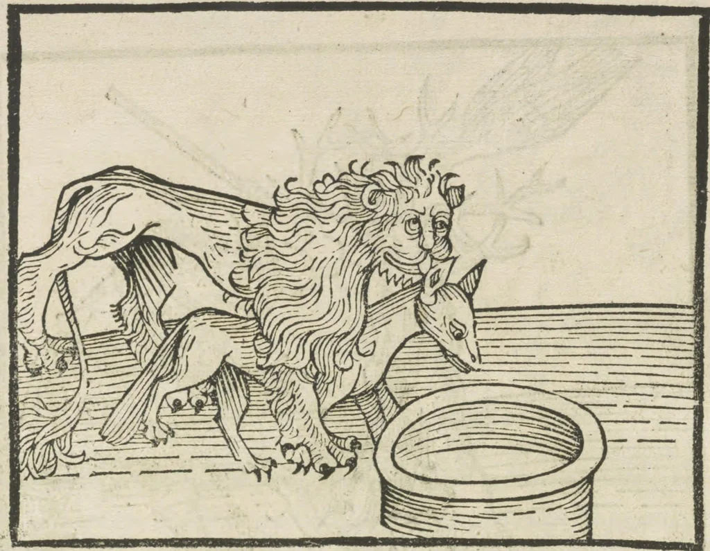 An illustration from Directorium humanae vite, alias Parabole antiquoru[m] sapientu[m], 1488, leaf 41