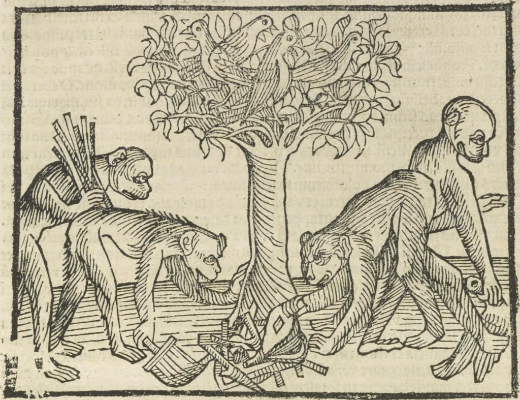 An illustration from Directorium humanae vite, alias Parabole antiquoru[m] sapientu[m], 1488, leaf 57