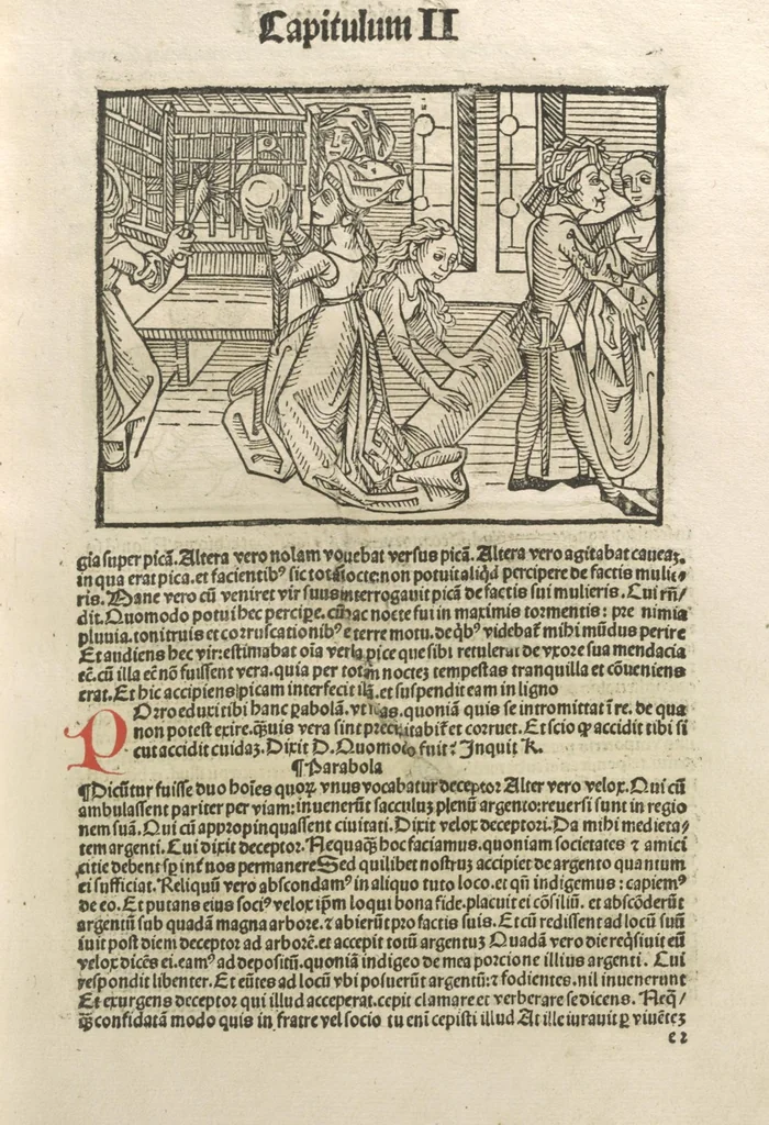 An illustration from Directorium humanae vite, alias Parabole antiquoru[m] sapientu[m], 1488, leaf 58