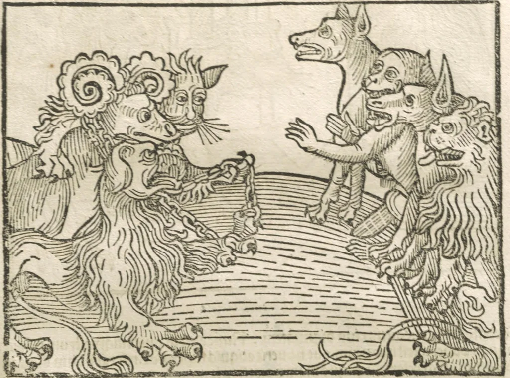 An illustration from Directorium humanae vite, alias Parabole antiquoru[m] sapientu[m], 1488, leaf 72