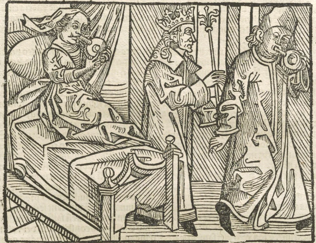 An illustration from Directorium humanae vite, alias Parabole antiquoru[m] sapientu[m], 1488, leaf 74