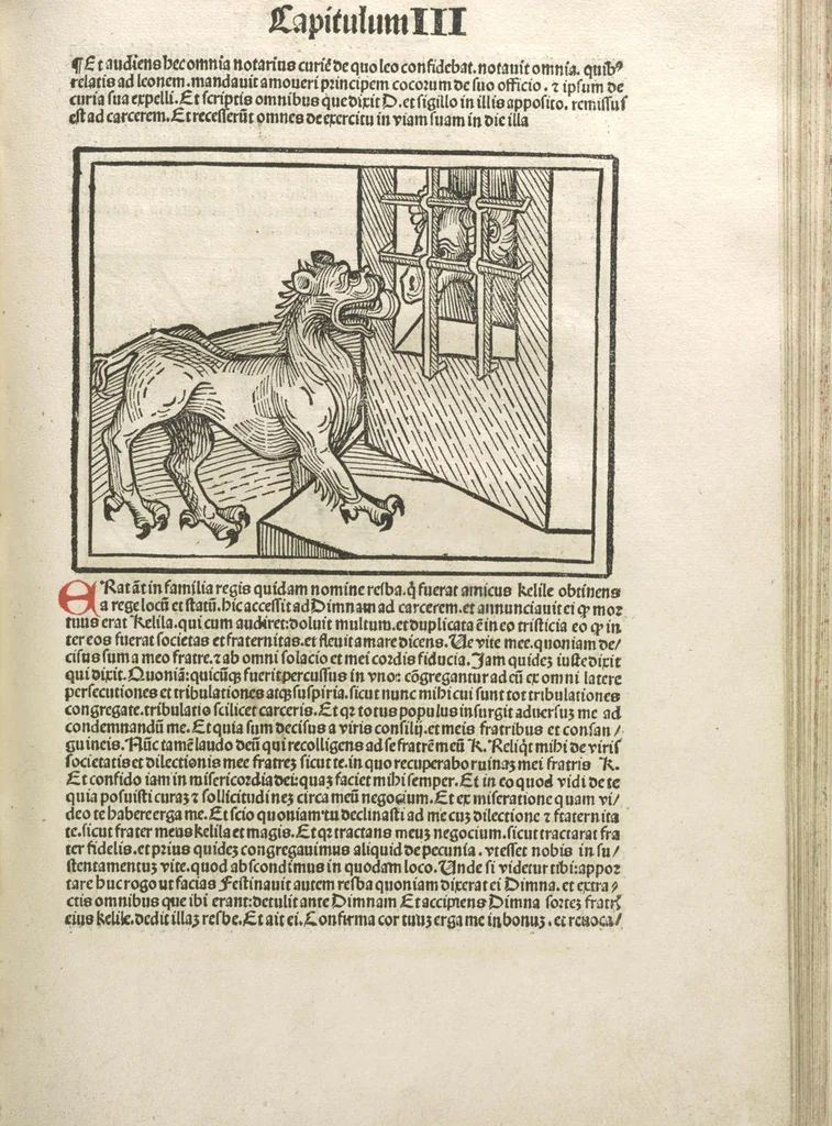 An illustration from Directorium humanae vite, alias Parabole antiquoru[m] sapientu[m], 1488, leaf 78