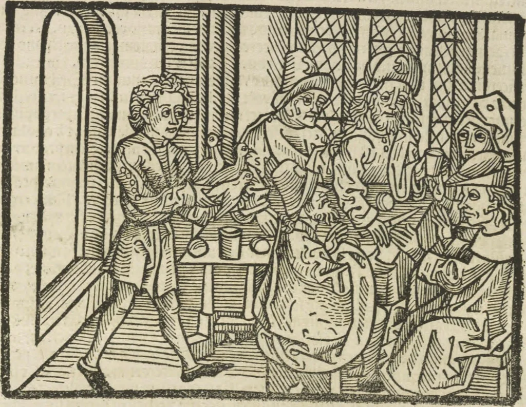 An illustration from Directorium humanae vite, alias Parabole antiquoru[m] sapientu[m], 1488, leaf 81