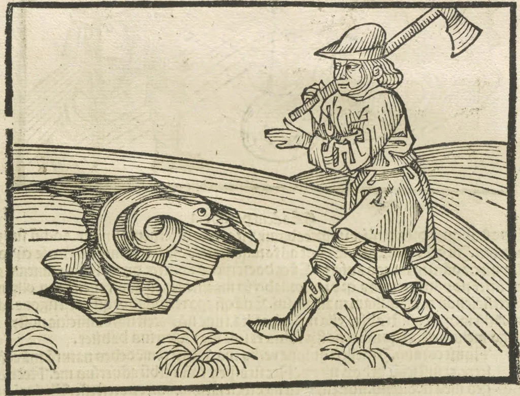 An illustration from Directorium humanae vite, alias Parabole antiquoru[m] sapientu[m], 1488, leaf 86