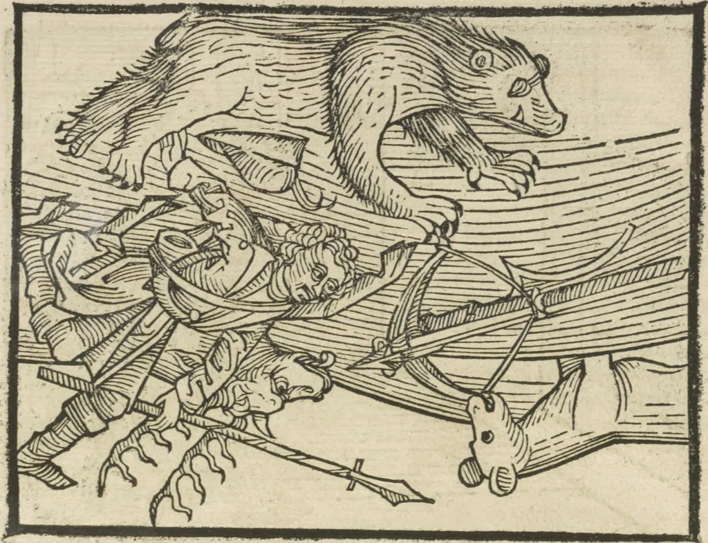 An illustration from Directorium humanae vite, alias Parabole antiquoru[m] sapientu[m], 1488, leaf 91