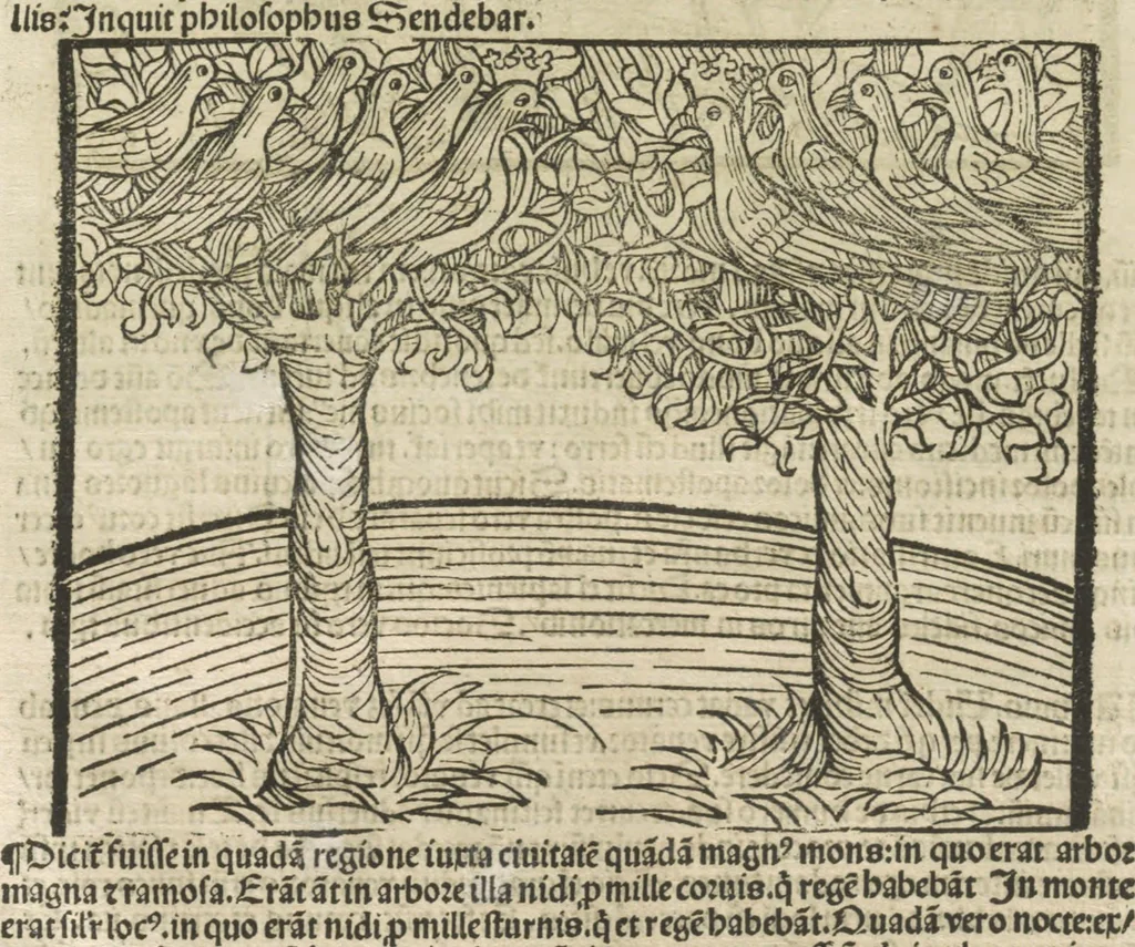 An illustration from Directorium humanae vite, alias Parabole antiquoru[m] sapientu[m], 1488, leaf 97