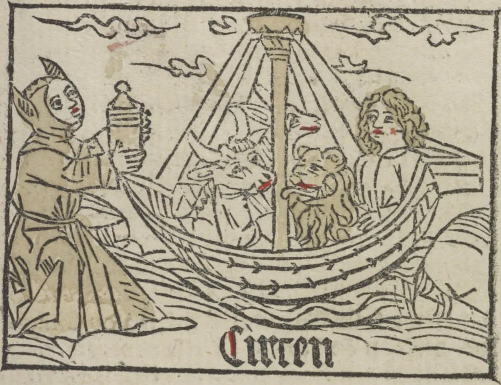 An illustration from De generatione Christi, sive Defensorium inviolatae castitatis B.V. Mariae, 1476, leaf 20