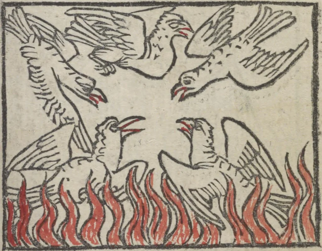 An illustration from De generatione Christi, sive Defensorium inviolatae castitatis B.V. Mariae, 1476, leaf 28
