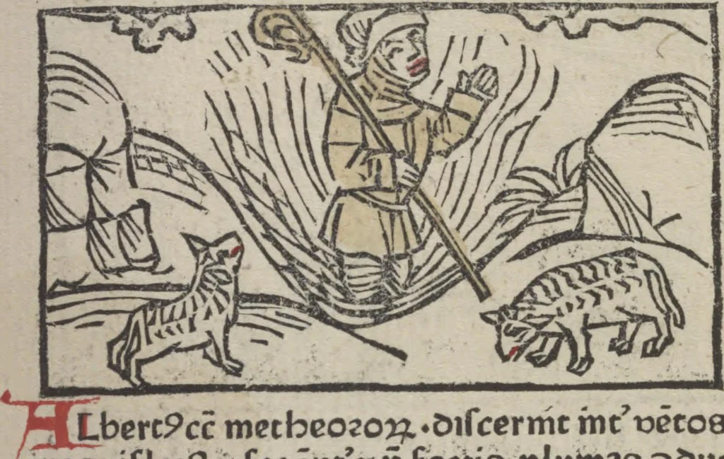 An illustration from De generatione Christi, sive Defensorium inviolatae castitatis B.V. Mariae, 1476, leaf 36