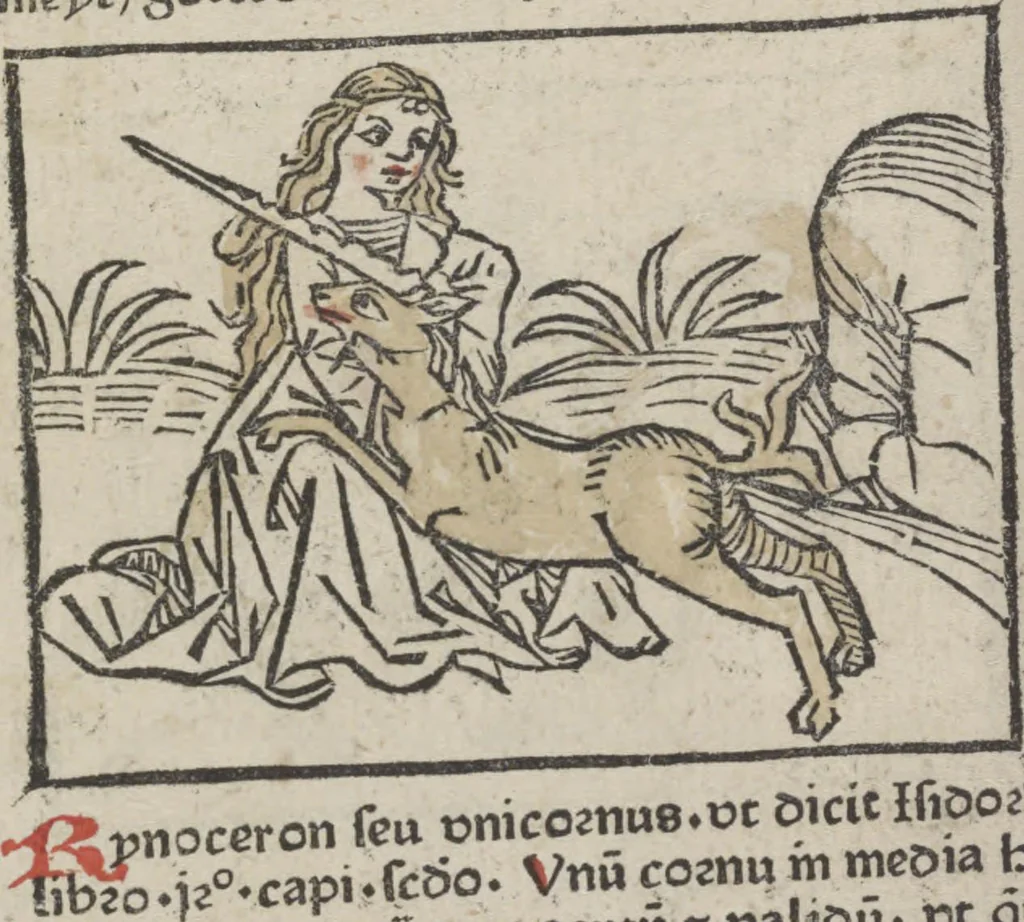 An illustration from De generatione Christi, sive Defensorium inviolatae castitatis B.V. Mariae, 1476, leaf 39
