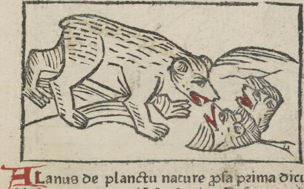 An illustration from De generatione Christi, sive Defensorium inviolatae castitatis B.V. Mariae, 1476, leaf 41