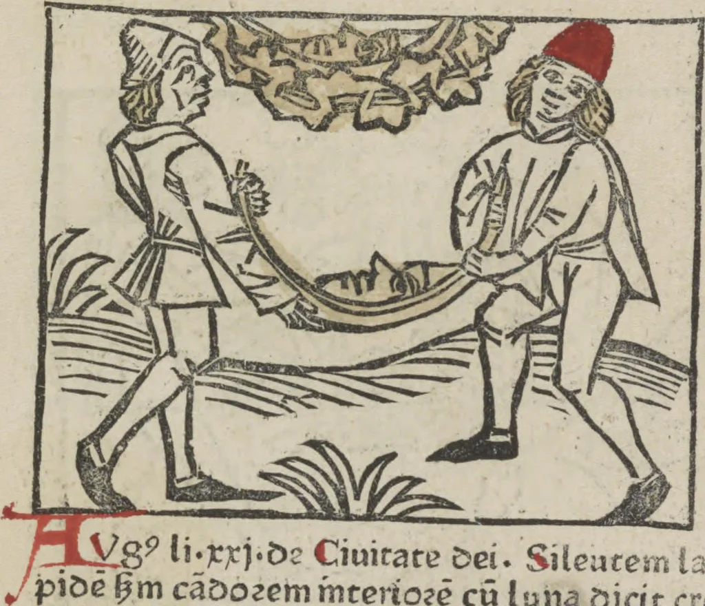 An illustration from De generatione Christi, sive Defensorium inviolatae castitatis B.V. Mariae, 1476, leaf 47