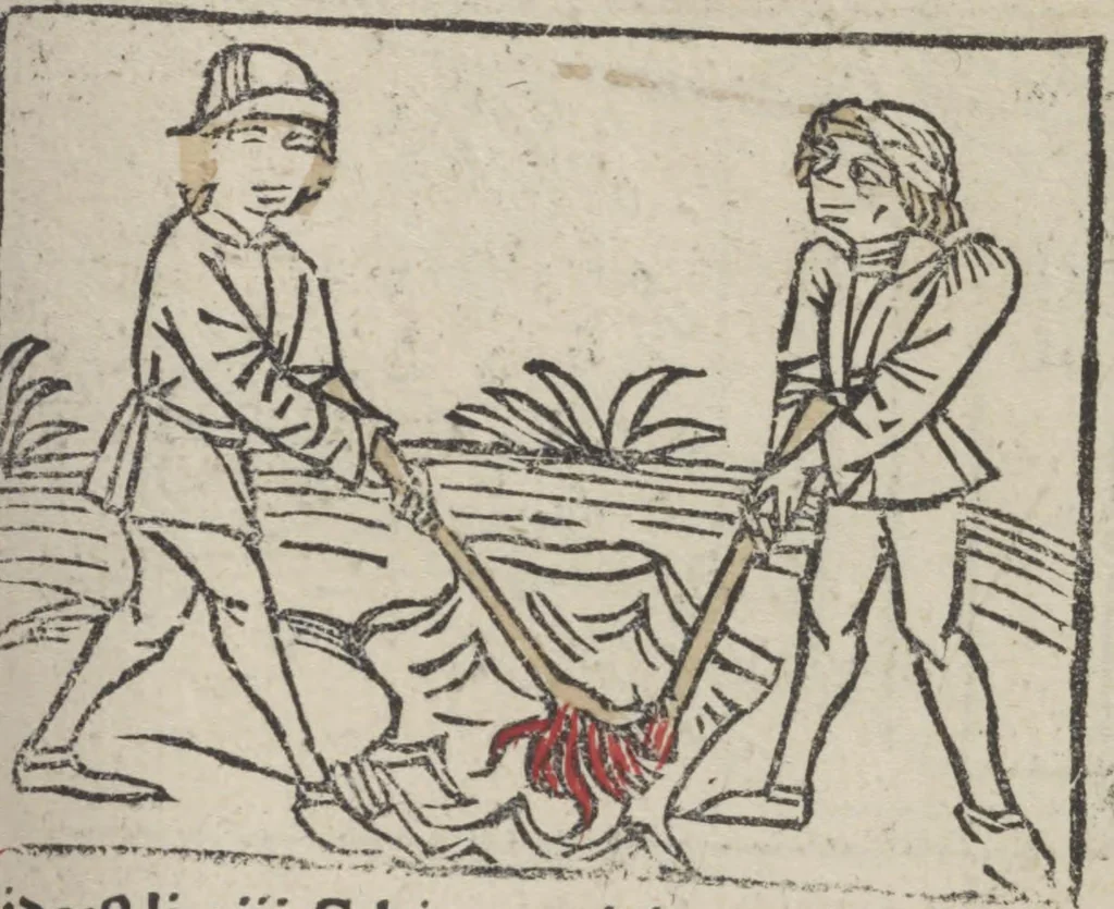 An illustration from De generatione Christi, sive Defensorium inviolatae castitatis B.V. Mariae, 1476, leaf 50