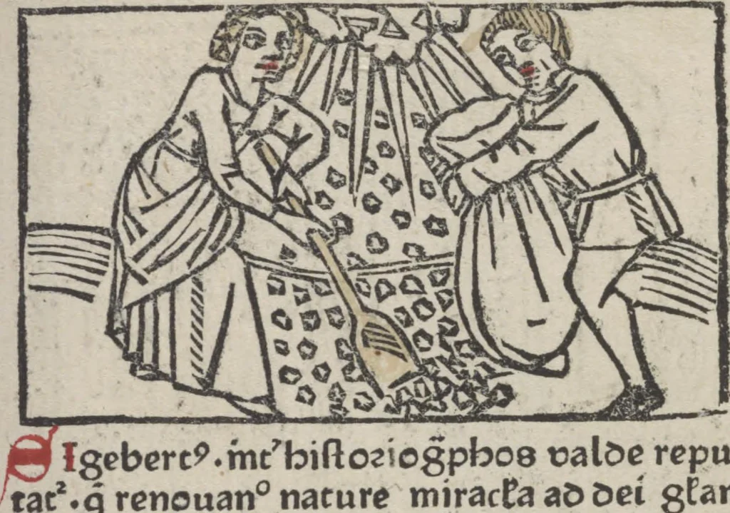 An illustration from De generatione Christi, sive Defensorium inviolatae castitatis B.V. Mariae, 1476, leaf 52