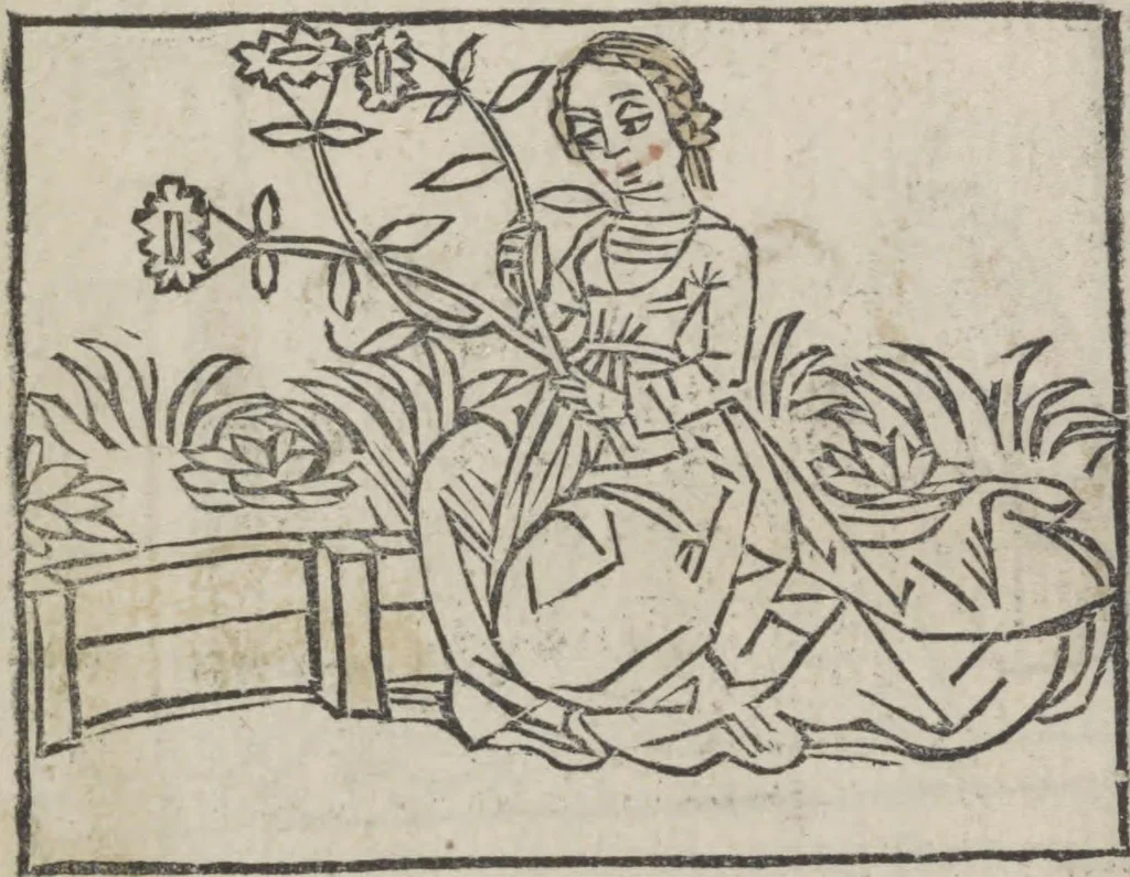 An illustration from De generatione Christi, sive Defensorium inviolatae castitatis B.V. Mariae, 1476, leaf 59