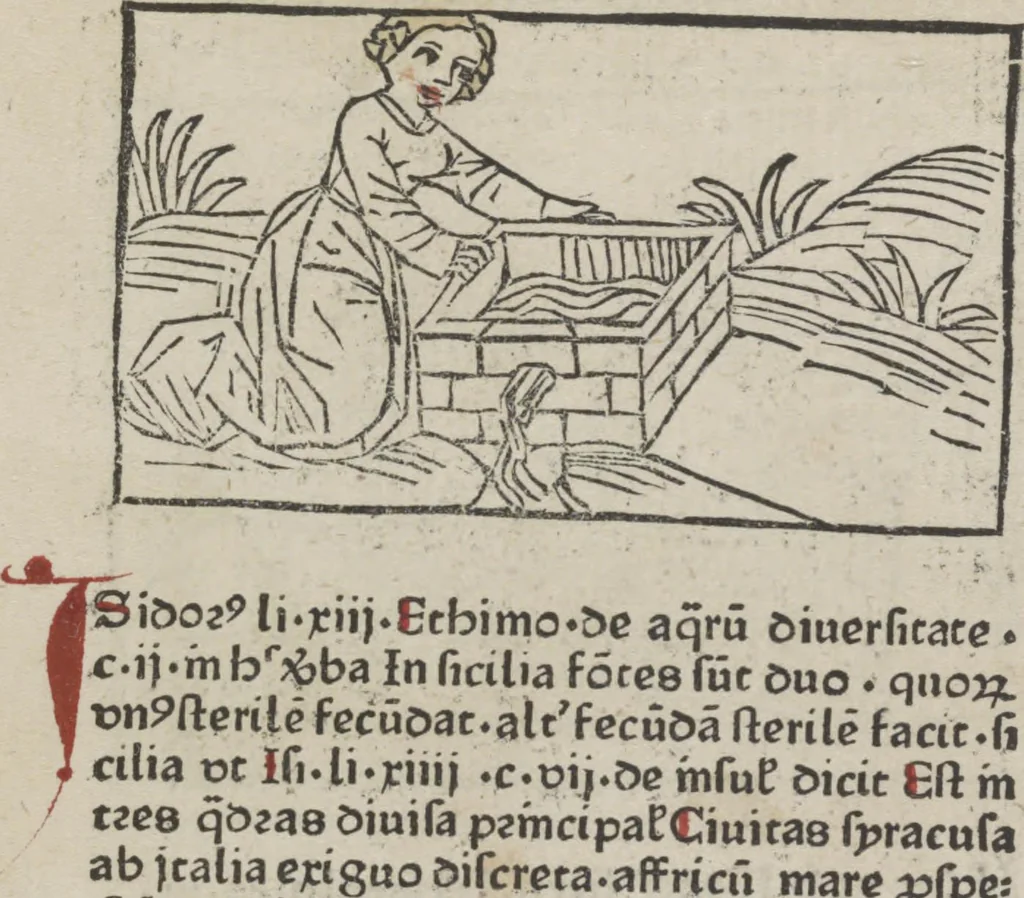 An illustration from De generatione Christi, sive Defensorium inviolatae castitatis B.V. Mariae, 1476, leaf 67