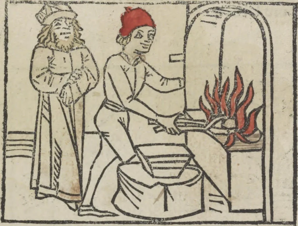 An illustration from De generatione Christi, sive Defensorium inviolatae castitatis B.V. Mariae, 1476, leaf 69