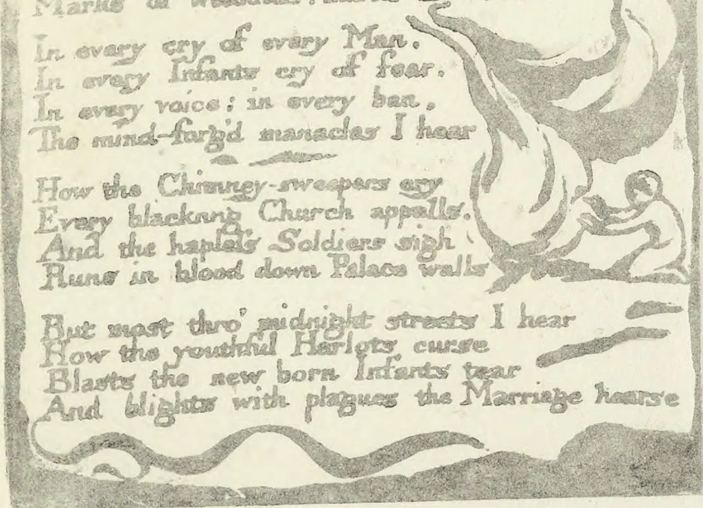 An illustration from Songs of experience, 1831, leaf 52